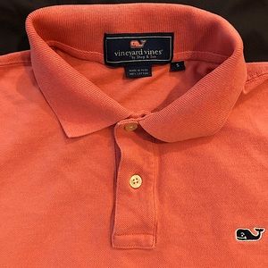 Vineyard Vines Mens Size Small Short Sleeve Collared Shirt - Color Salmon